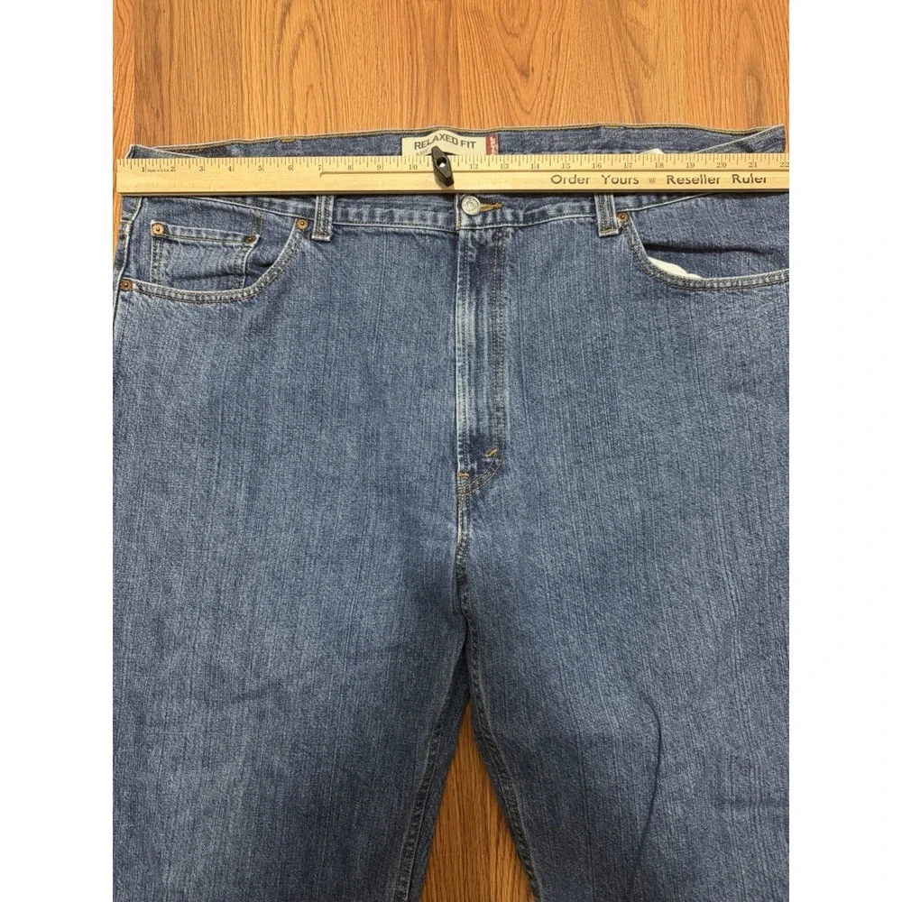 Levi's 550 Jeans Mens 44x32 Relaxed Fit Straight Leg Blue Denim